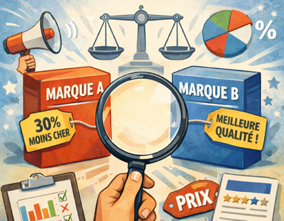 Illustration publicité comparative